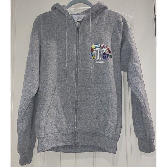 Disneyland Resort Walt Disney World Zip Hoodie Sweatshirt Gray Sz Small Mickey - Picture 6 of 7